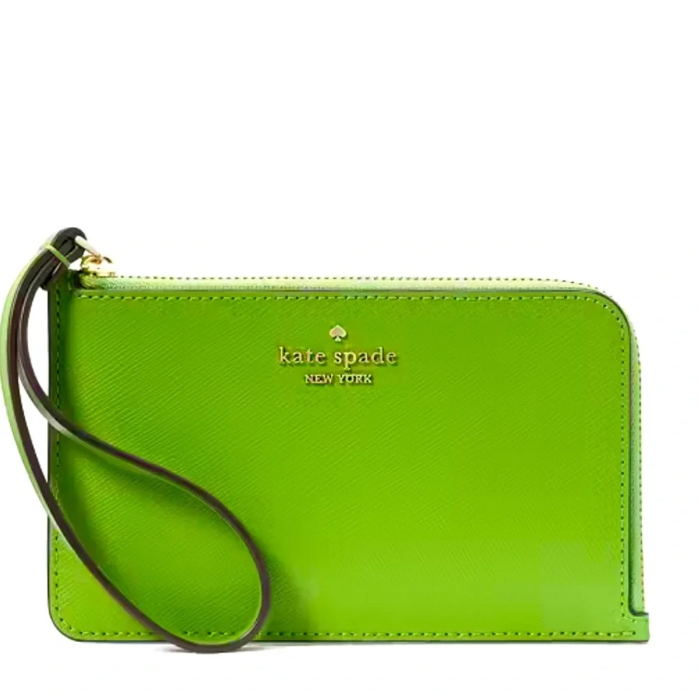 Kate Spade L-Zip wallet in Turtle Green NWT